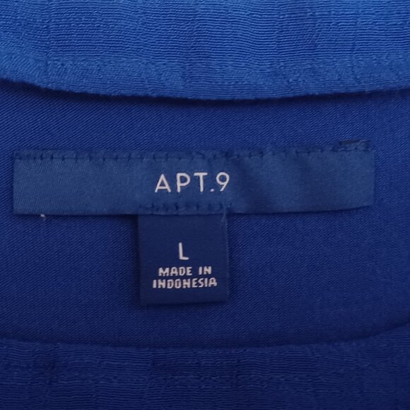 Women's Apt 9 Blouse with attached blue tank top Size Large - Picture 3 of 10